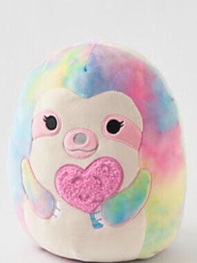 Squishmallow Rainbow Sloth 12in Plush Toy